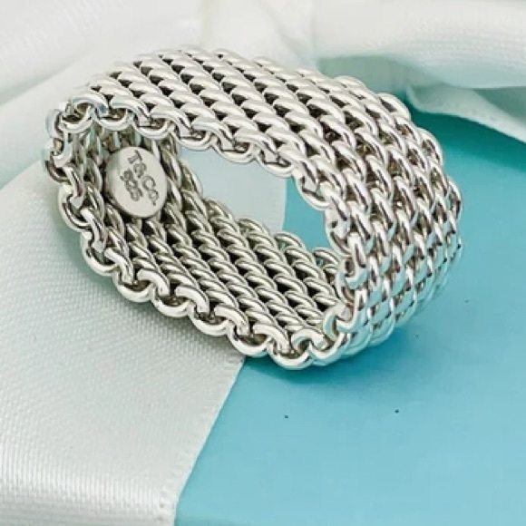 Tiffany & Co. Somerset Mesh Ring S7 - Picture 8 of 8
